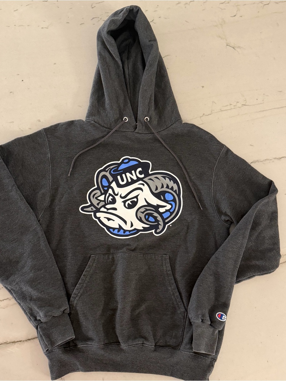 Champion UNC Tar Heels Carolina Gray Hoodie Small